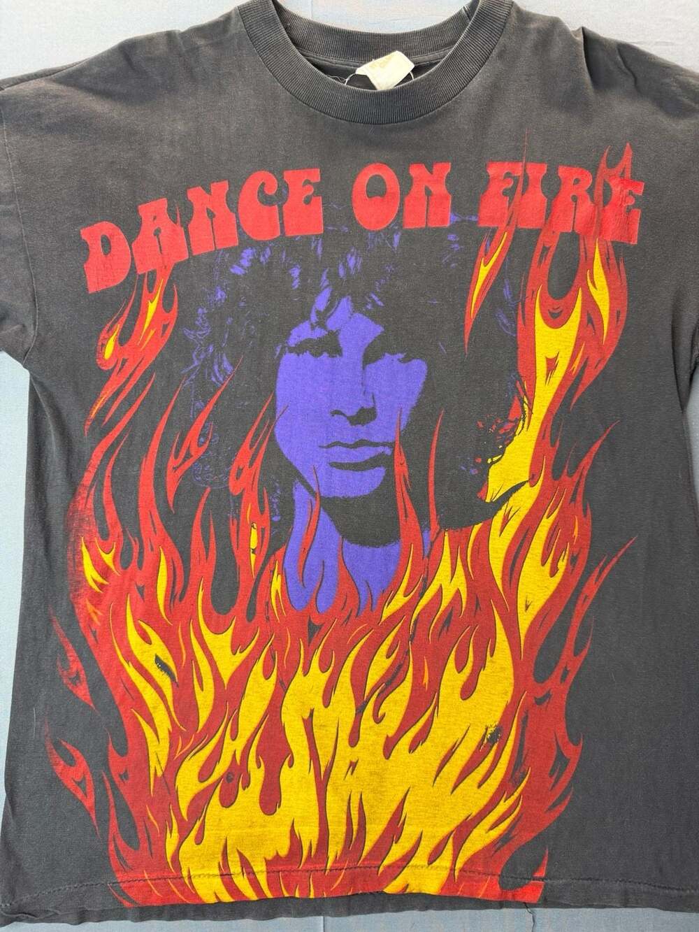 Vintage Very Rare 80โs The Doors Jim Morrison Dance On Fire T-Shirt